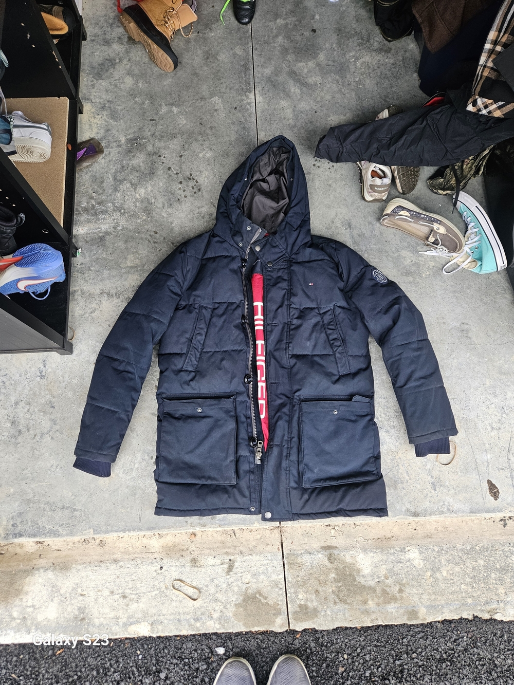 Tommy Hilfiger Men’s Navy Puffer Parka Jacket